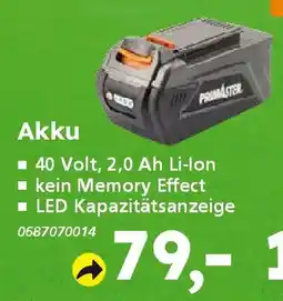 Globus Baumarkt PRIMASTER Akku Angebot