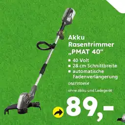 Globus Baumarkt PRIMASTER Akku Rasentrimmer „PMAT 40" Angebot