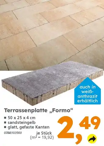 Globus Baumarkt Terrassenplatte „Formo" Angebot