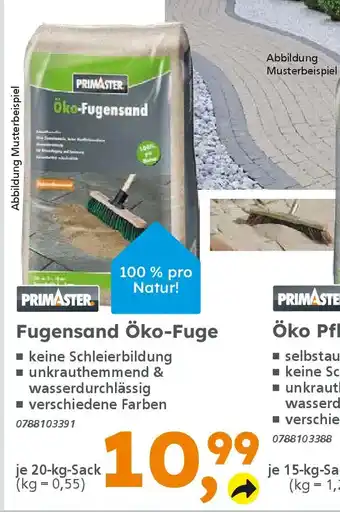 Globus Baumarkt PRIMASTER Fugensand Öko-Fuge Angebot