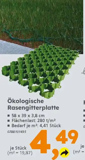 Globus Baumarkt Ökologische Rasengitterplatte Angebot