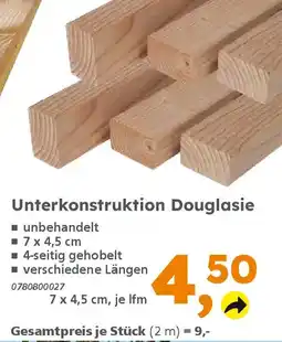 Globus Baumarkt Unterkonstruktion Douglasie Angebot