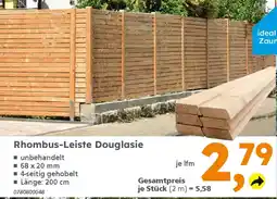 Globus Baumarkt Rhombus-Leiste Douglasie Angebot