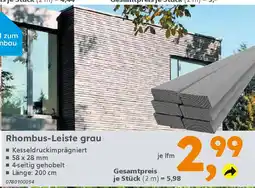 Globus Baumarkt Rhombus-Leiste grau Angebot