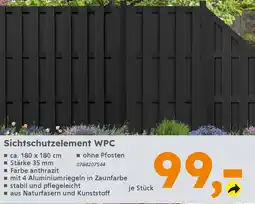 Globus Baumarkt Sichtschutzelement WPC Angebot