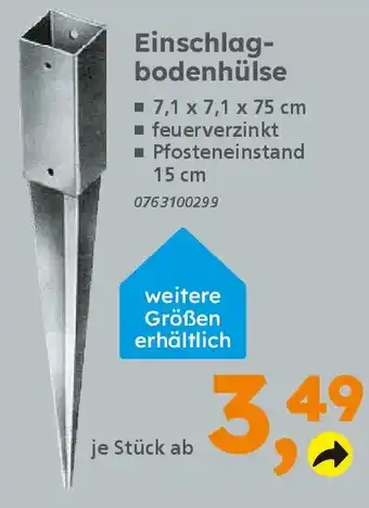 Globus Baumarkt Einschlagbodenhülse Angebot