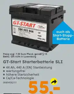 Globus Baumarkt GT-Start Starterbatterie SLI Angebot