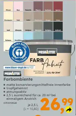 Globus Baumarkt PRIMASTER Farbambiente Angebot