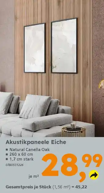 Globus Baumarkt Akustikpaneele Eiche Angebot