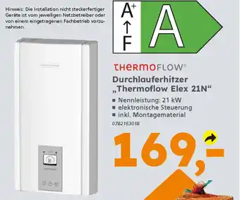 Globus Baumarkt THERMOFLOW Durchlauferhitzer "Thermoflow Elex 21N" Angebot
