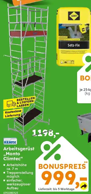Globus Baumarkt KRAUSE Arbeitsgerüst ,,Monto Climtec" Angebot