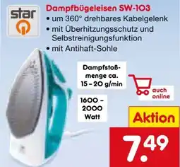Netto Marken-Discount Star-Q Dampfbügeleisen SW-103 Angebot