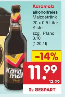 Netto Marken-Discount Karamalz Alkoholfreies Malzgetränk Angebot
