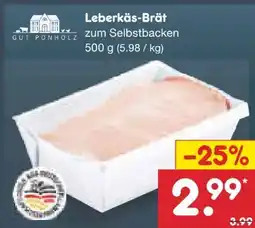 Netto Marken-Discount Gut Ponholz Leberkäs-Brät Angebot