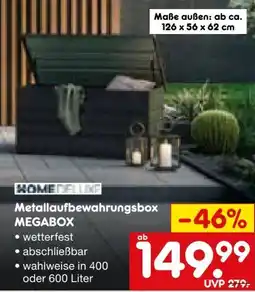 Netto Marken-Discount Home Deluxe Metallaufbewahrungsbox Megabox Angebot