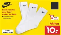Netto Marken-Discount Nike Unisex Sneakersocken 3er-Pack Angebot