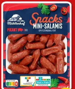 PENNY Mühlenhof Snacks Mini Salamis Pikant Angebot