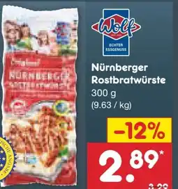 Netto Marken-Discount Wolf Nürnberger Rostbratwürste Angebot