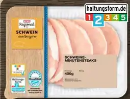 REWE Rewe Regional Schweine Minutensteaks Angebot