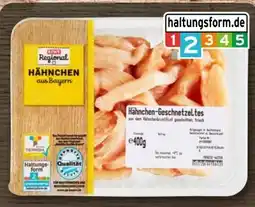 REWE Rewe Regional Hähnchen-Geschnetzeltes Angebot