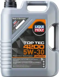 Globus Baumarkt Liqui Moly Motoröl Top Tec 4200 5W30 Angebot