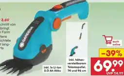 Netto Marken-Discount Gardena Akku-Grasschere ComfortCut Li Set 3,6V Angebot