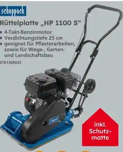 Globus Baumarkt Scheppach Rüttelplatte HP1100S Angebot