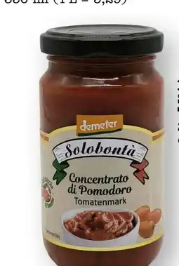 Scheck-in-Center Solobonta Bio Tomatenmark Angebot