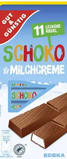 Scheck-in-Center Gut & Günstig Riegel Schoko Milchcreme Angebot