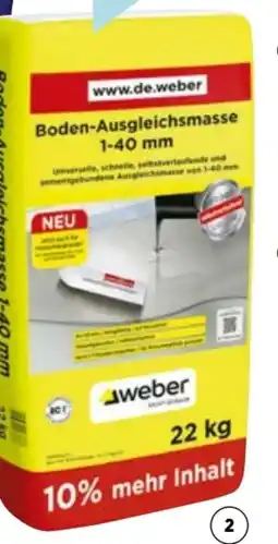 Hellweg Saint-Gobain Weber Boden-Ausgleichsmasse Angebot