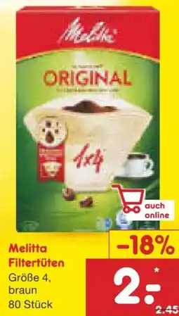 Netto Marken-Discount Melitta Filtertüten Original Angebot