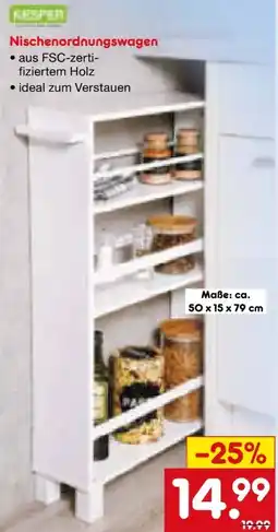 Netto Marken-Discount Kesper Nischenordnungswagen Angebot