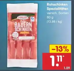 Netto Marken-Discount Abraham Rohschinken Spezialitäten Angebot