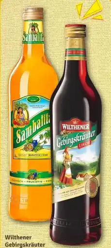 REWE Wilthener Gebirgskräuter Likör Angebot
