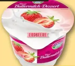 REWE Sachsenmilch Unser Buttermilch-Dessert Erdbeere Angebot