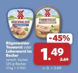 Combi Rügenwalder teewurst Angebot