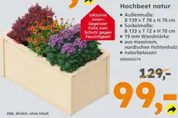 Globus Baumarkt Hochbeet natur Angebot
