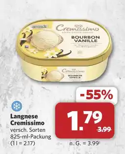 Combi Langnese cremissimo bourbon vanille Angebot