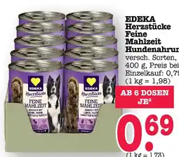 E-Center Edeka herzstücke feine mahlzeit hundenahrung Angebot