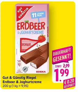 E-Center Gut & günstig riegel erdbeer & joghurtcreme Angebot