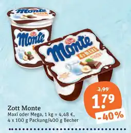 tegut Zott monte maxi Angebot