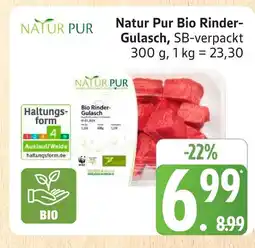 Marktkauf Natur pur bio rinder-gulasch Angebot