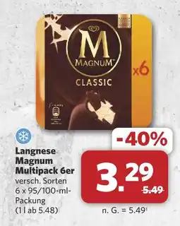 Combi Langnese magnum multipack 6er Angebot