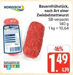 Marktkauf Nordisch bauernfrühstück, nach art einer zwiebelmettwurst Angebot