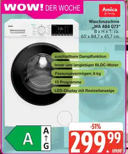 Marktkauf Amica waschmaschine wa 484 073 Angebot
