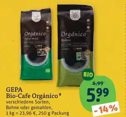 tegut Gepa bio-cafe orgánico Angebot