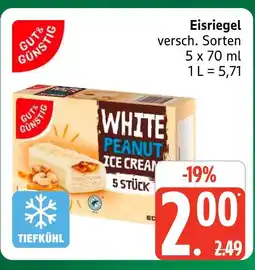 Marktkauf Gut & günstig eisriegel white peanut ice cream Angebot