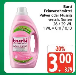 Marktkauf Burti feinwaschmittel pulver oder flüssig Angebot