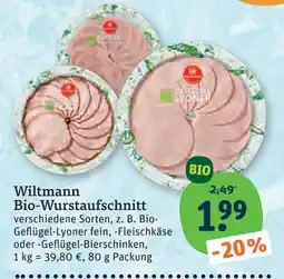 tegut Wiltmann bio-geflügel-lyoner fein Angebot