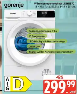 Marktkauf Gorenje wärmepumpentrockner dhne72 Angebot